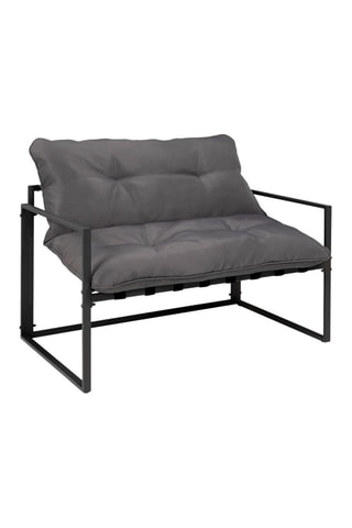 Conjunto de jardim Tropéa 4 lugares em aço cinzento