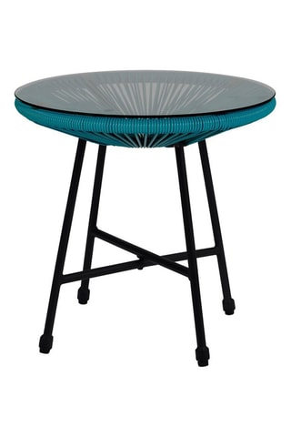 Conjunto de jardim de fios Ibiza 2 cadeirões e 1 mesa azul