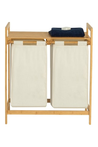 Cesto de roupa em bambu Maya - Bege