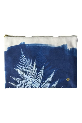 Pochette en coton biologique Cyanotype - Bleu