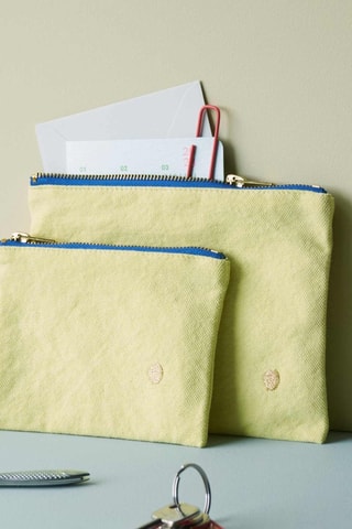 Pochette en coton biologique Iona - Jaune