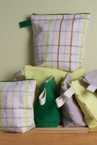 Trousse de toilette en coton biologique Iona - Jaune