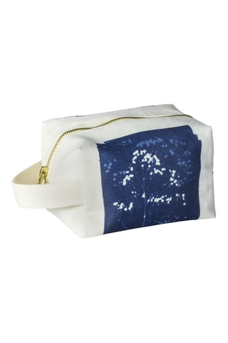 Trousse en coton biologique Cyanotype - Bleu