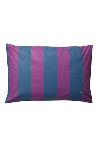 Taie d'oreiller en coton biologique Malo - Violet et bleu