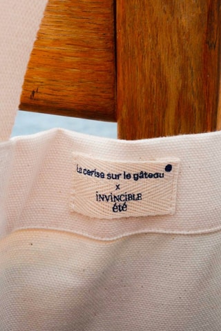 Cabas en coton biologique Cyanotype - Blanc