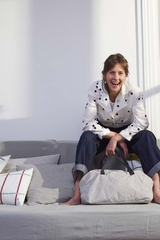 Sac de voyage en coton biologique Gustave - Blanc - 42 cm