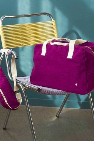 Sac de voyage en coton biologique Iona - Violet - 42 cm