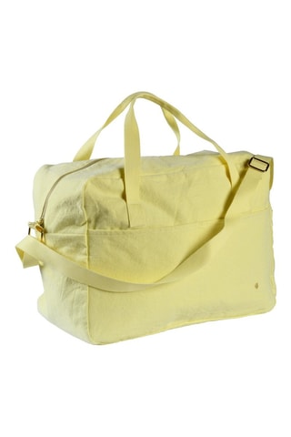 Sac de voyage en coton biologique Iona - Jaune pâle - 42 cm