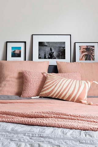 Housse de couette en lin Zeff - Rose - 140 x 200 cm