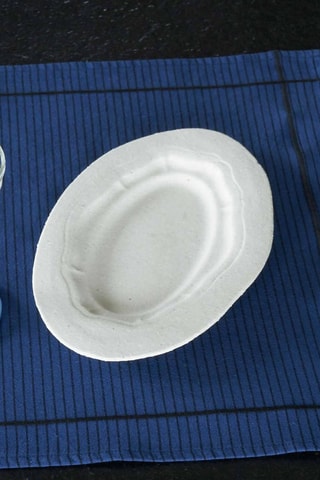 2 sets de table en coton biologique Léonie - Indigo - 40 x 50 cm