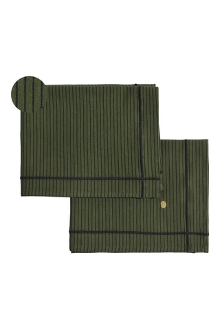 2 sets de table en coton biologique Léonie - Mousse - 40 x 50 cm