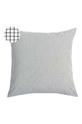 Housse de coussin en coton biologique Gustave - Noir - 80 x 80 cm