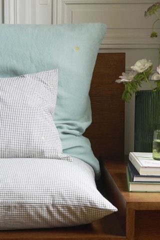 Housse de coussin en coton biologique Gustave - Noir - 80 x 80 cm