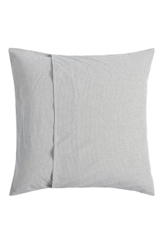Housse de coussin en coton biologique Gustave - Noir - 80 x 80 cm