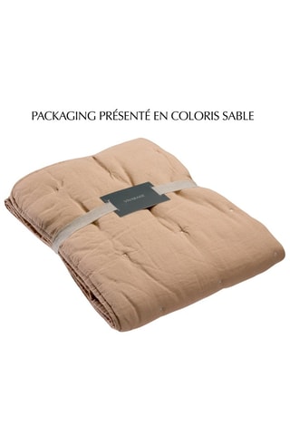 Jeté de lit en lin Zeff - Sable - 180 x 260 cm