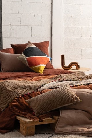 Jeté de lit en lin Zeff - Sable - 180 x 260 cm