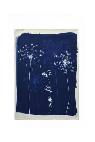 Torchon en coton biologique Cyanotype - Bleu