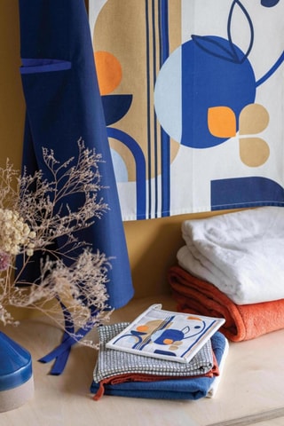 Manique 2-en-1 Titouan - Ecru et bleu