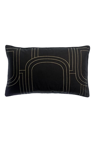 Coussin en lin Jaden - Noir - 40 x 65 cm