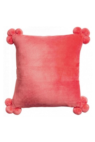 Coussin Tender Pompons - Rose - 45 x 45 cm