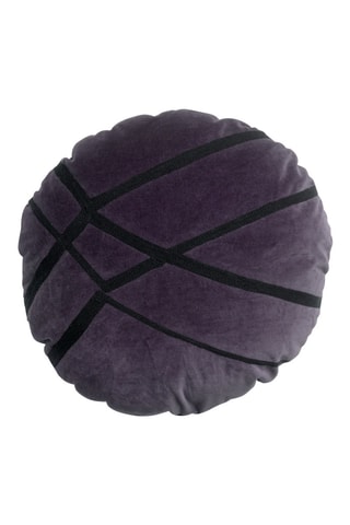 Coussin Fara Brode - Pourpre et noir - 50 cm