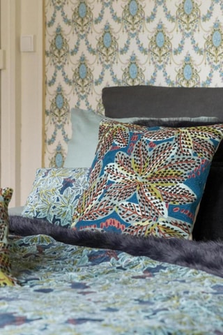 Coussin coton Ariane - Bleu - 45 x 45 cm