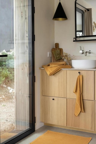 Drap de douche Bora - Moutarde - 70 x 130 cm