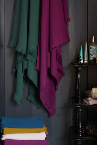 2 serviettes invité en coton biologique Luna - Violet - 50 x 30 cm