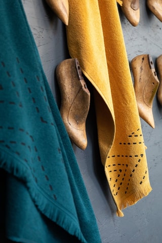 Serviette invité Julia - Bleu foncé - 30 x 50 cm