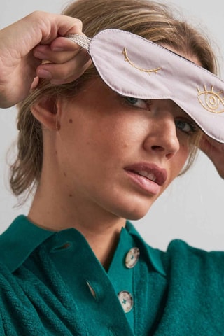 Masque de nuit en coton biologique Poivre Rose - Rose