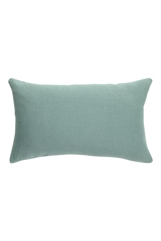 Coussin en lin Zeff - Vert de gris - 30 x 50 cm