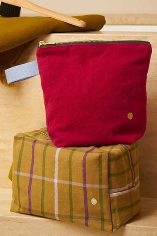 Trousse en coton biologique Scotty L - Marron