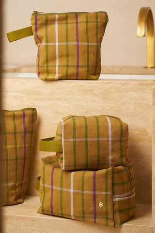 Trousse de toilette en coton biologique Scotty L - Marron