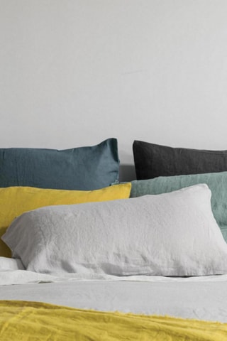 Taie d'oreiller en lin Zeff - Gris perle