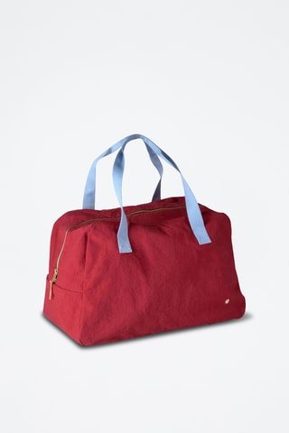 Sac de voyage en coton biologique Iona - Rouge - 42 cm