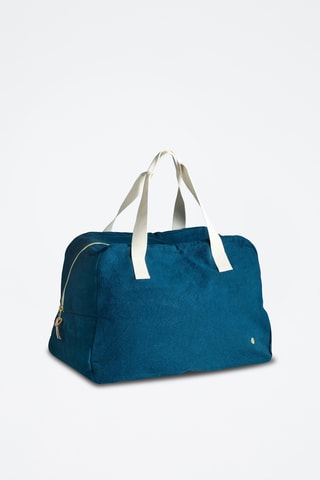 Sac de voyage en coton biologique Iona - Bleu - 42 cm