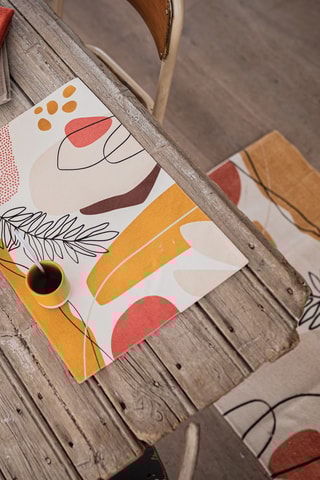 Tapis Legno - Blanc et jaune