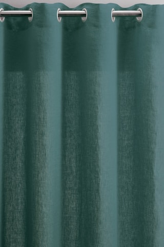 Rideau en lin Zeff - Bleu canard -  140 x 280 cm