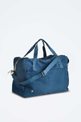 Sac de voyage en coton biologique Iona - Bleu - 42 cm