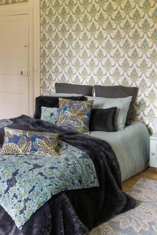 Drap plat en lin Zeff - Vert de gris