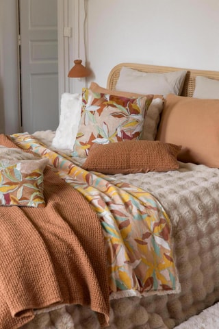 Plaid Alina - Beige et jaune - 135 x 200 cm