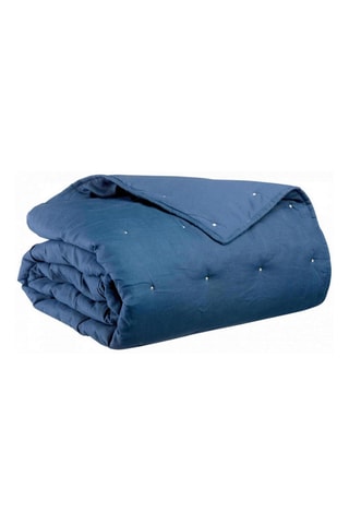 Jeté de lit en lin Zeff - Bleu - 240 x 260 cm