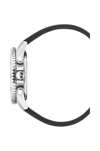 Rubberen Quartz Horloge Velocite V1 - Chronograaf en GMT - Zwart en Zilverkleurig