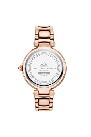 Stalen Quartz Horloge met Saffieren Kristallen Etoile