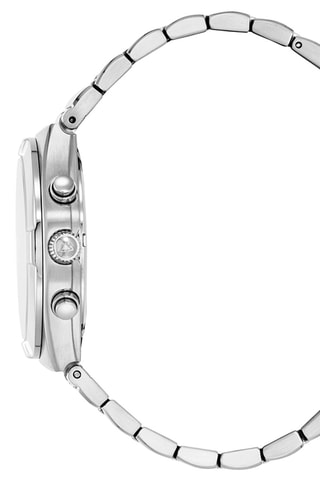 Quartz Horloge van staal Swiss Made Ronda 5030 .D - Zilverkleurig