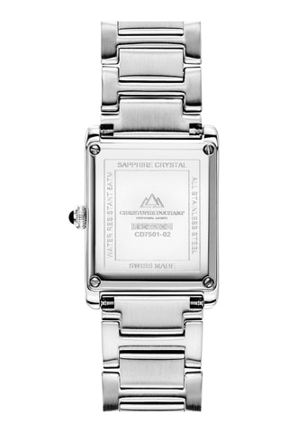 Stalen Quartz Horloge met Diamanten Fontaine