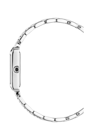 Stalen Quartz Horloge met Diamanten Fontaine