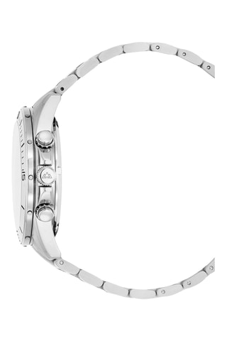 Stalen Quartz Horloge en Armband - Chronograaf - Zwart en Zilverkleurig