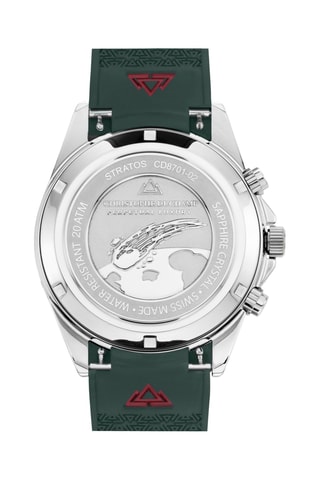 Stalen Quartz Horloge en Armband - Chronograaf - Groen en Zilverkleurig