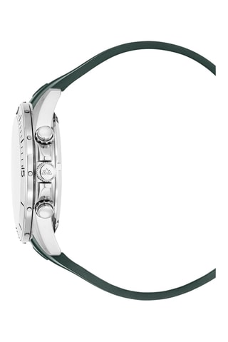 Stalen Quartz Horloge en Armband - Chronograaf - Groen en Zilverkleurig